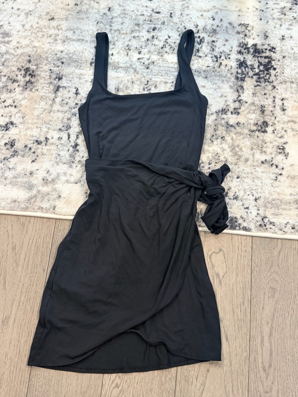 Wilfred Black Mini Dress with Side Knot